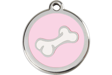 Placas / medalhas de Identificação - ENAMEL rosa claro - PETTER