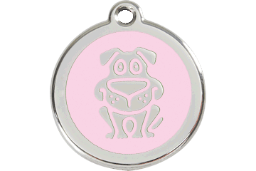 Placas / medalhas de Identificação - ENAMEL rosa claro - PETTER