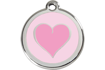 Placas / medalhas de Identificação - ENAMEL rosa claro - PETTER