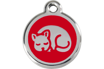 Placas / medalhas de Identificação - ENAMEL Vermelho - PETTER