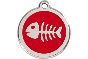 Placas / medalhas de Identificação - ENAMEL Vermelho - PETTER