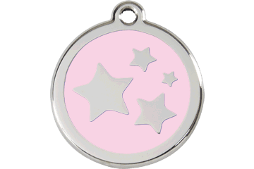 Placas / medalhas de Identificação - ENAMEL rosa claro - PETTER