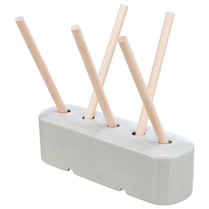 Porta Alimentos com base cerâmica e madeira - PETTER