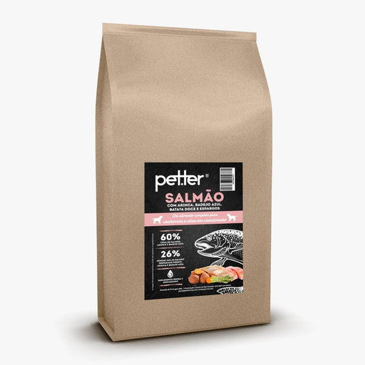 Puppy Dog Salmão, Arinca e Badejo Azul com Batata Doces e Espargos Sem Cereais BY PETTER - PETTER
