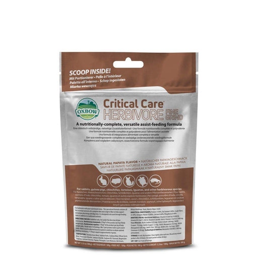 Oxbow Critical Care® Fine Herbivorous Intensive Care 100gr - PETTER