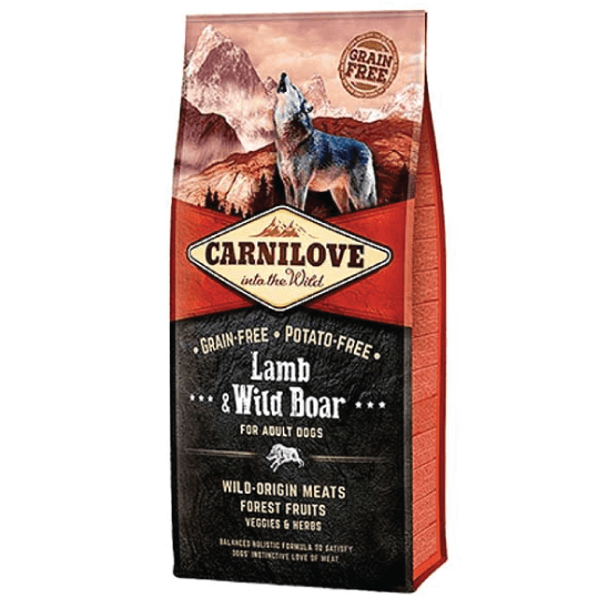 CARNILOVE LAMM & WILDSCHWEIN ERWACHSENER HUND 12 KG — PETTER