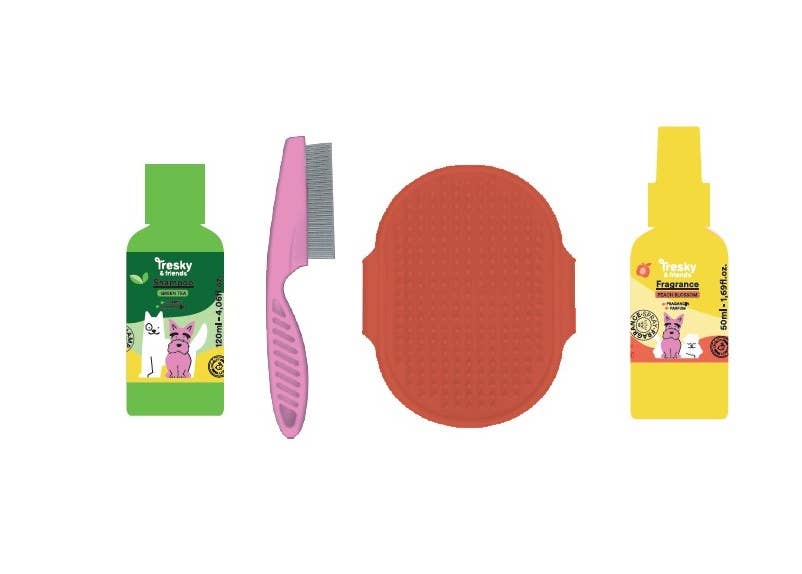 CONJUNTO DE PRESENTES TRESKY & AMIGOS 4 PEÇAS