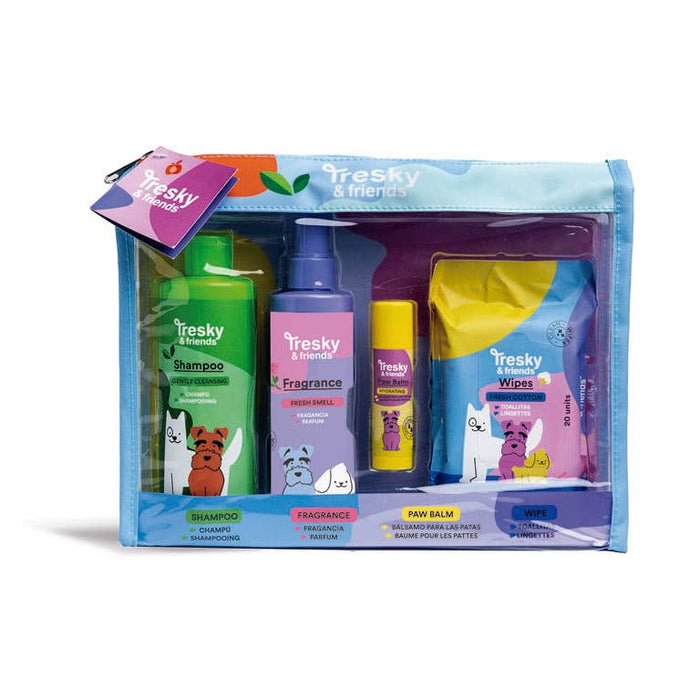 CONJUNTO DE PRESENTES TRESKY & AMIGOS 4 PEÇAS