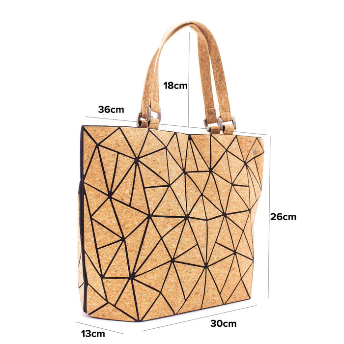 Cross-road, bolsa de cortiça geométrica para mulheres BAG-2207