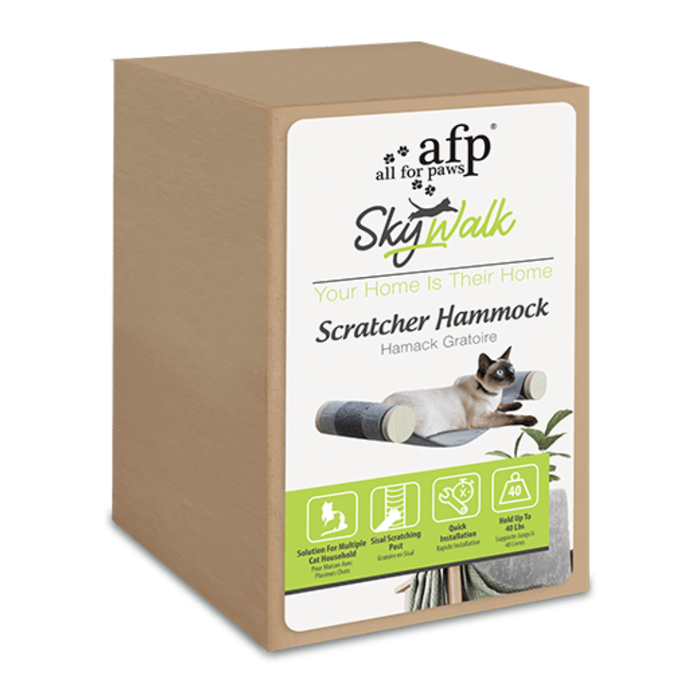 All for Paws Skywalk Scratcher Hammock – Rede-Arranhador de Parede para Gatos