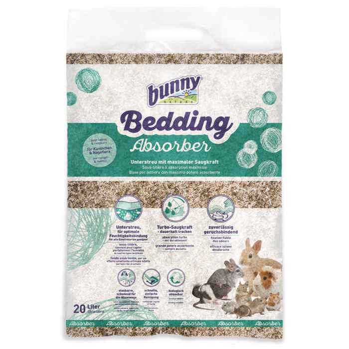 Bunny Bedding Absorber 20 L – Substrato Absorvente para Coelhos e Roedores