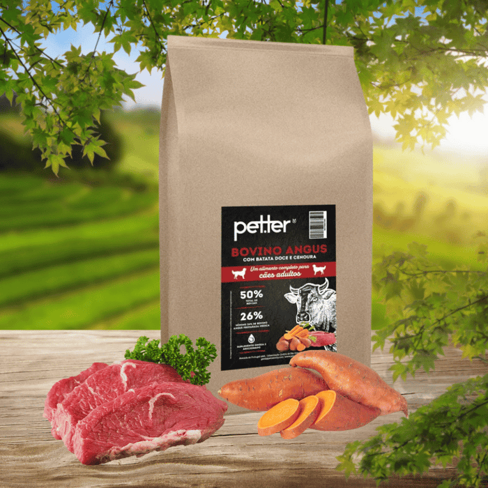 Adult Angus Beef Dog mit Süßkartoffeln und Karotten ohne Getreide BY PETTER