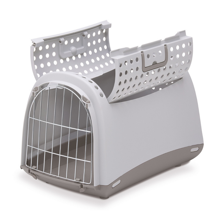 IMAC Transportadora Linus Cabrio Cinza para Gatos e Cães – 50 × 32 × 34,5 cm