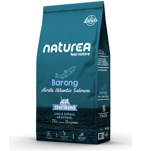 Naturea Lands Barong Salmão do Atlântico Norte – Ração sem Cereais para Gato