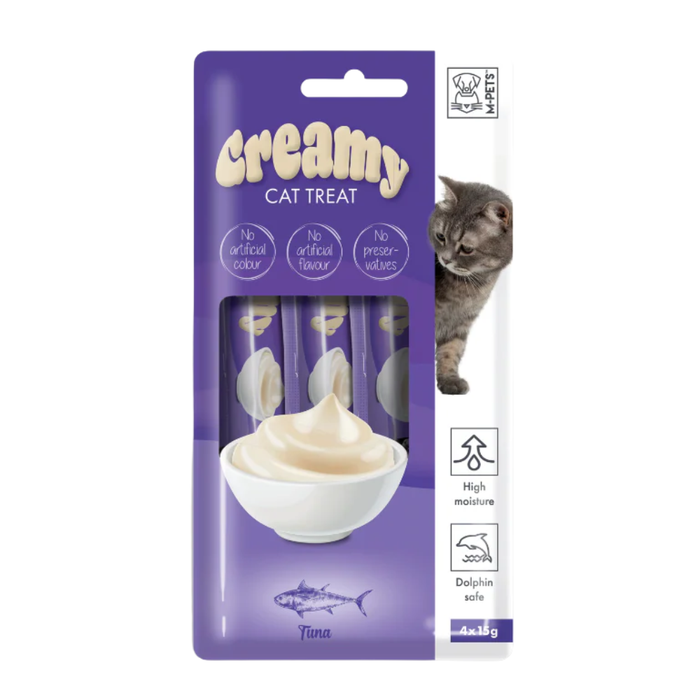 M-Pets Creamy – Snack Cremoso de Atum para Gatos 4 × 15 g