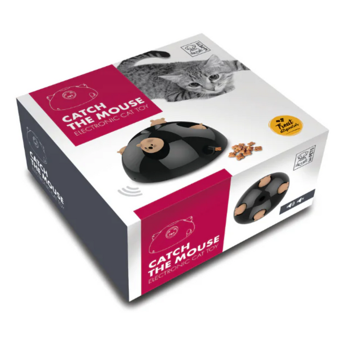 M-Pets Catch the Mouse – Brinquedo Eletrónico Dispensador de Snacks para Gatos