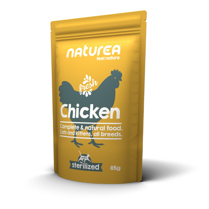 Naturea Wetfood Frango – Comida Húmida sem Cereais para Gato, Saqueta 85 g