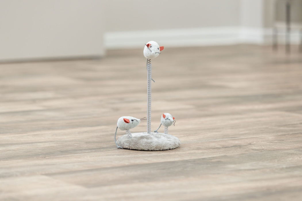 Família de ratos de peluche com base e molas para gatos Trixie ø 15 × 22 cm – imagem 2