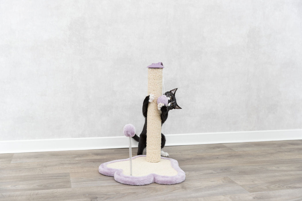 Poste arranhador para gatos Trixie 50 cm – natural/lilás – imagem 4