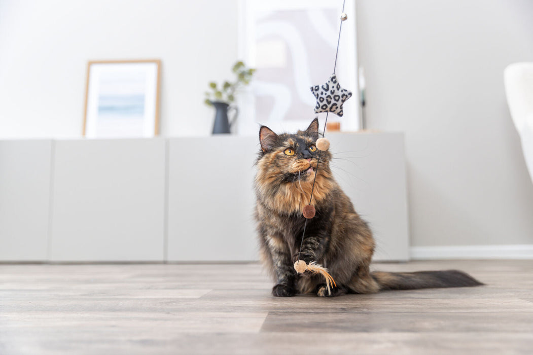 Bastão com estrela de peluche e catnip para gatos Trixie 50 cm – imagem 3
