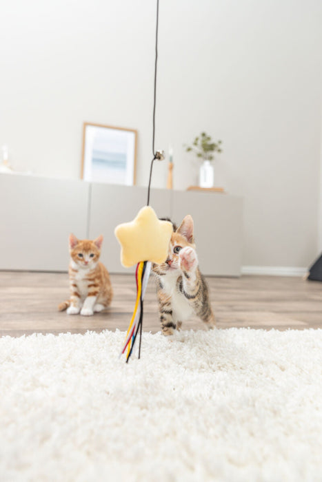 Bastão com estrela de peluche para gatos Trixie 46 cm – imagem 2