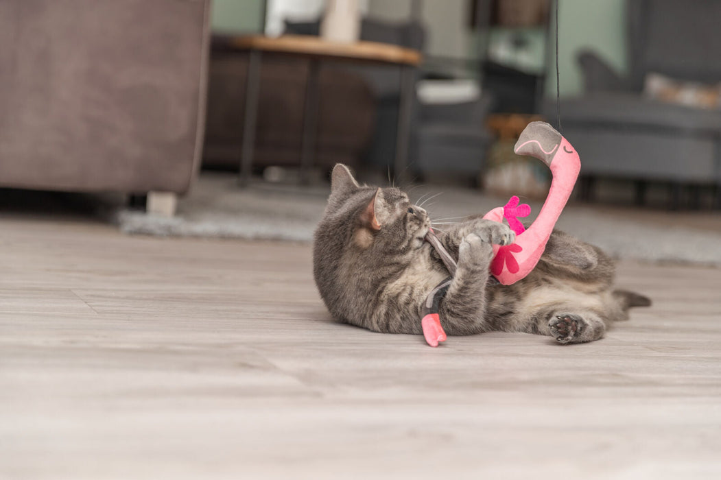 Bastão telescópico em fibra de vidro com flamingo para gatos Trixie 42–106 cm – imagem 5