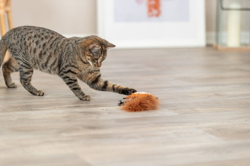 Esquilo de peluche com pena para gatos Trixie 12 cm/24 cm – imagem 2