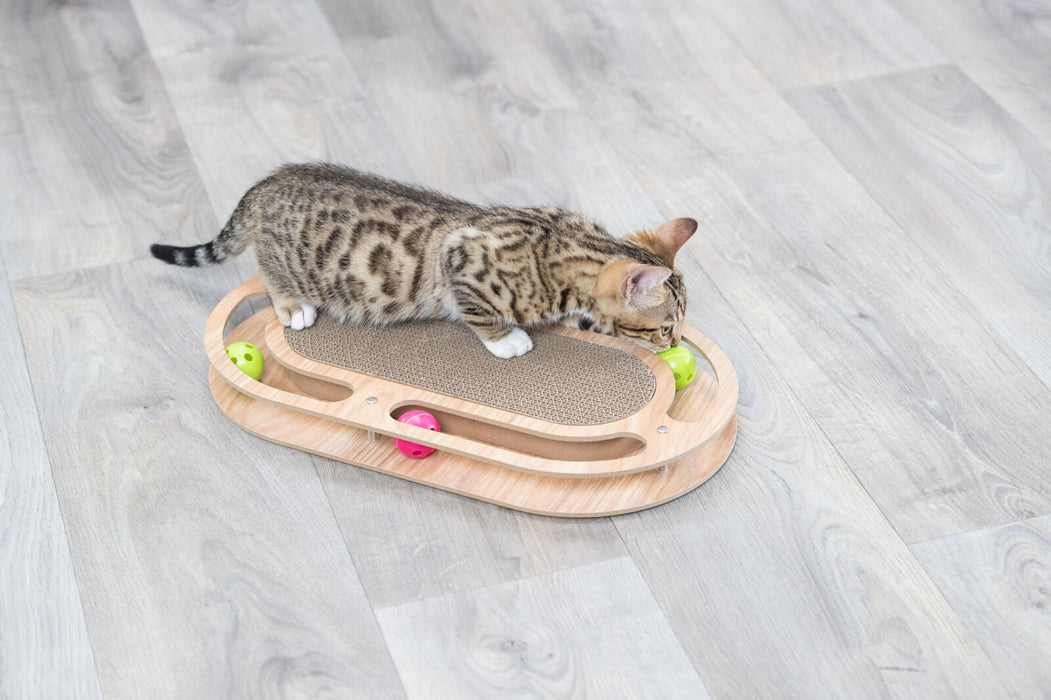 Arranhador em cartão com moldura de madeira para gatos Trixie 46 × 4 × 25 cm – imagem 6