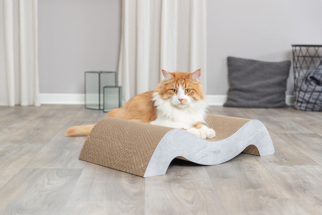 Arranhador ondulado em cartão XXL para gatos Trixie 64 × 14 × 37 cm – imagem 4
