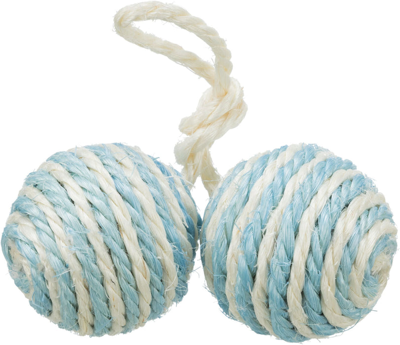 Duas bolas em sisal com corda e catnip para gatos Trixie ø 4,5 cm – imagem 4