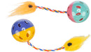 Bolas chocalho com cauda (2 unid.) para gatos Trixie ø 4 cm