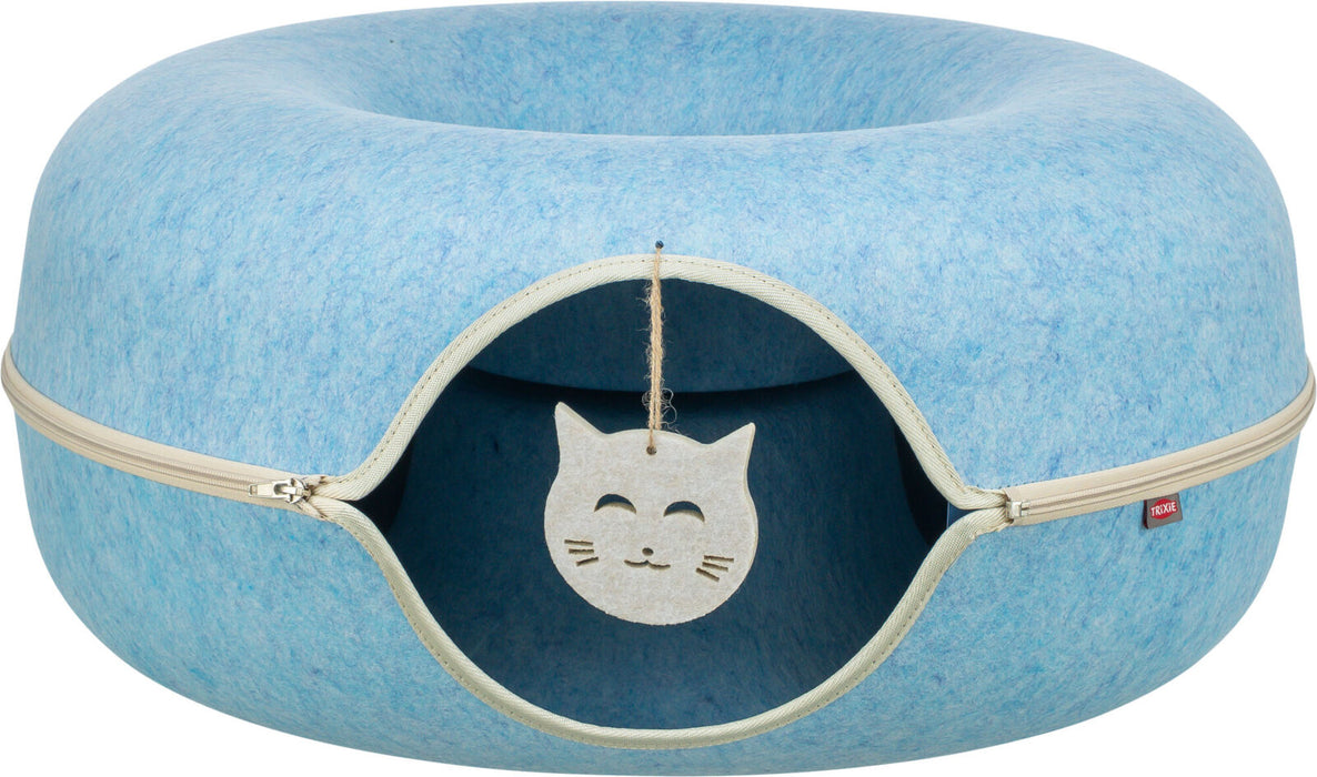 Túnel/nicho Donut em feltro com brinquedo para gatos Trixie ø 60 cm – imagem 4