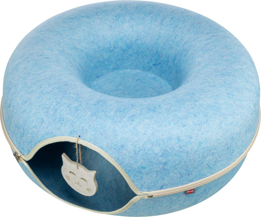 Túnel/nicho Donut em feltro com brinquedo para gatos Trixie ø 60 cm – imagem 6
