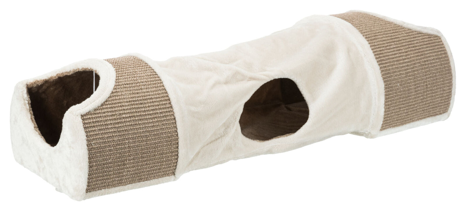 Túnel arranhador com peluche para gatos Trixie 110 × 30 × 38 cm