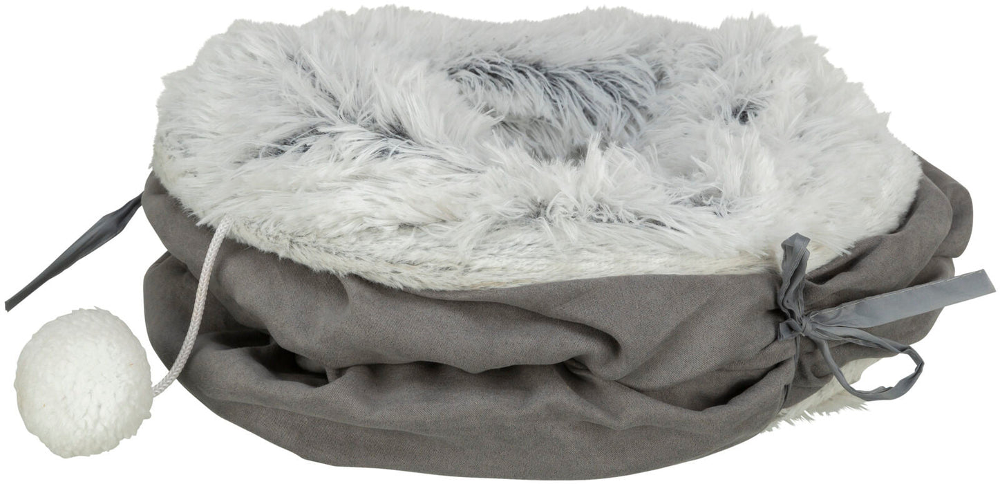 Túnel de brincar Harvey de peluche cinzento para gatos Trixie ø 27 × 116 cm – imagem 4