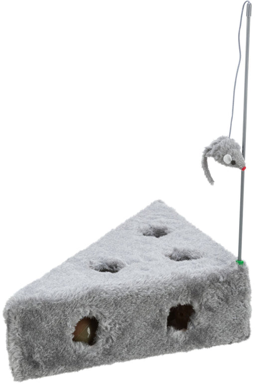 Jogo de estratégia queijo de peluche com rato e bolas para gatos Trixie 36 × 8 × 26/26 cm