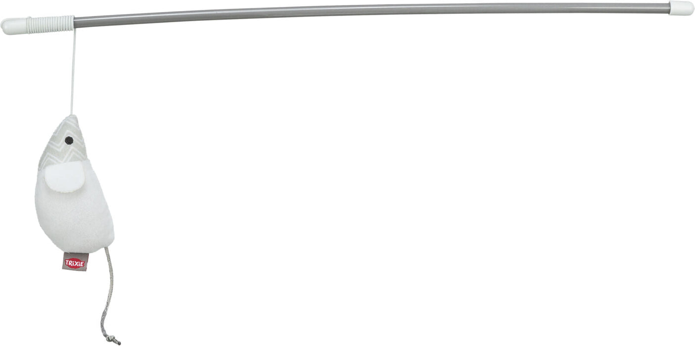 Bastão com rato de peluche e catnip para gatos Trixie 46 cm – imagem 2