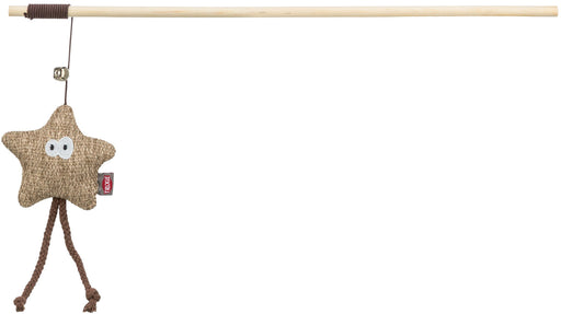 Bastão em madeira com estrela de peluche e catnip para gatos Trixie 38 cm