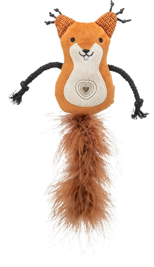 Esquilo de peluche com pena para gatos Trixie 12 cm/24 cm