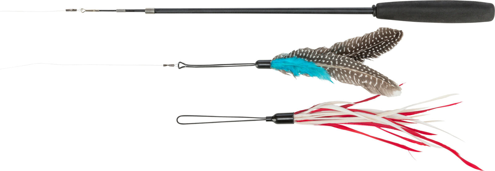 Bastão telescópico com 2 brinquedos intercambiáveis para gatos Trixie 40–98 cm – imagem 2