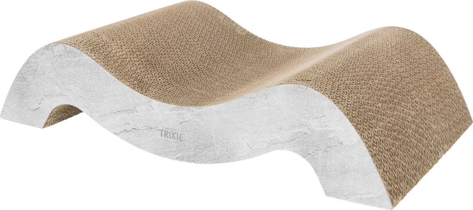 Arranhador ondulado em cartão XXL para gatos Trixie 64 × 14 × 37 cm