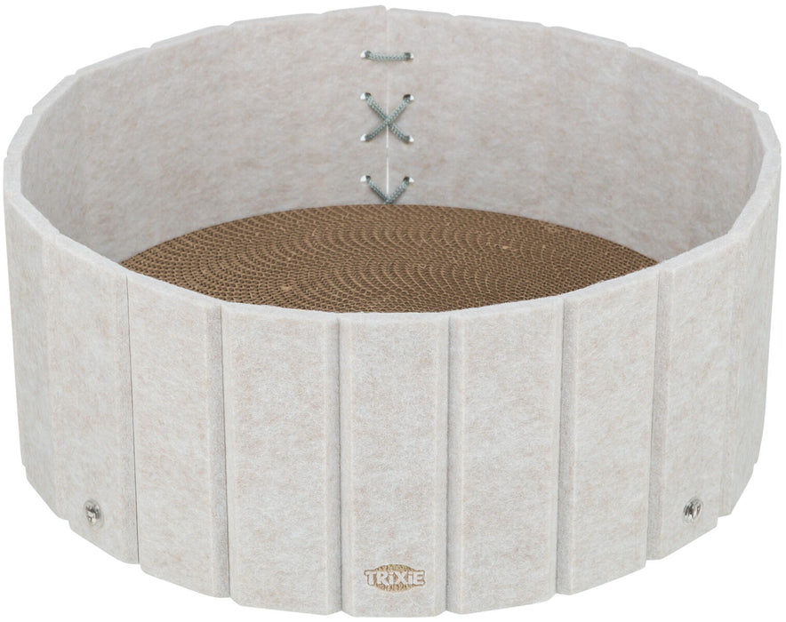 Arranhador em cartão com rebordo em feltro para gatos Trixie ø 38 × 16 cm