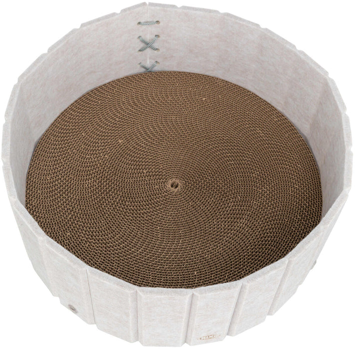 Arranhador em cartão com rebordo em feltro para gatos Trixie ø 38 × 16 cm – imagem 2