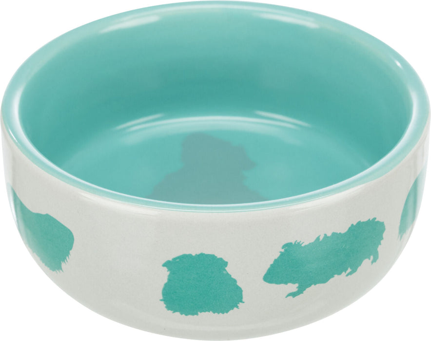 Gamela cerâmica com motivos para porquinhos-da-índia Trixie 250 ml – azul