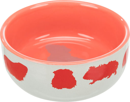 Gamela cerâmica com motivos para porquinhos-da-índia Trixie 250 ml – rosa
