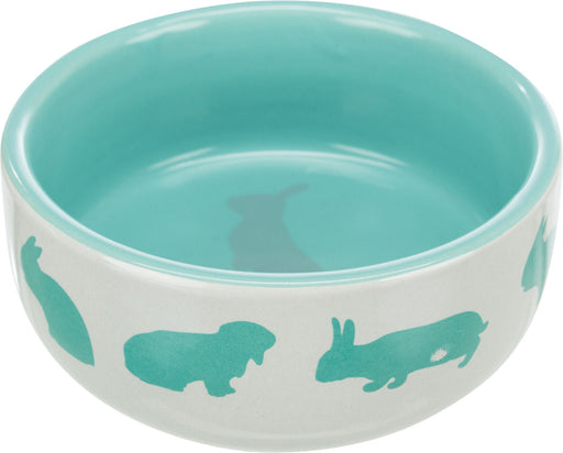 Gamela cerâmica com motivos para coelhos Trixie 250 ml – azul