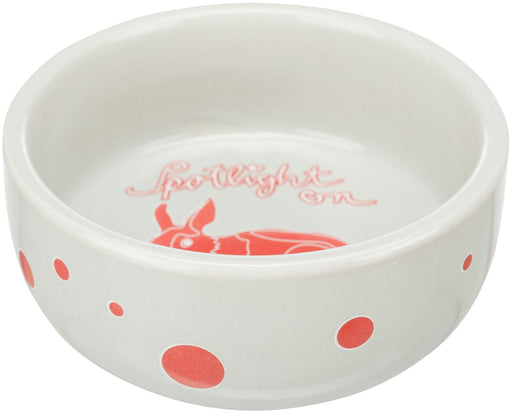 Gamela cerâmica Spotlight Comic para coelhos Trixie 250 ml – vermelho