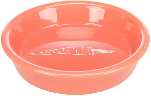Gamela cerâmica com cenoura para coelhos Trixie 200 ml – rosa salmão