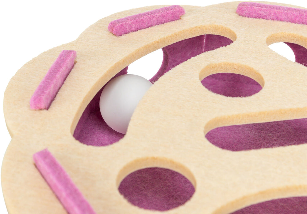 Jogo Hole'n'Roll Flower em feltro com bolas para gatos Trixie ø 30 × 7,5 cm – imagem 4
