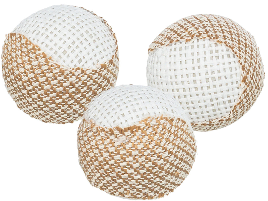 Conjunto de bolas chocalho em juta (3 unid.) para gatos Trixie ø 5 cm
